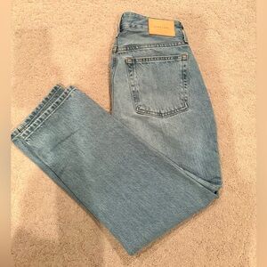 Everlane New Curvy 90’s Cheeky straight leg Light Blue Straight Jeans,size 26